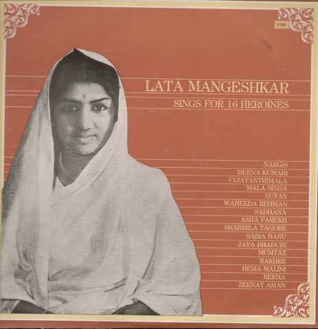 Lata Mangeshkar - Sings for 16 Heroines Indian Vinyl LP