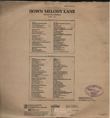 Down Memory Lane Indian Vinyl LP