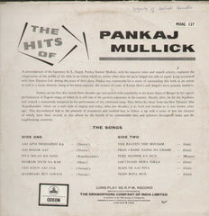 The Greatest Hits Pankaj Mullick Bollywood Vinyl LP- First Press