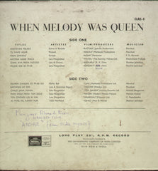 When Melody Was Queen - Compilations Bollywood Vinyl LP