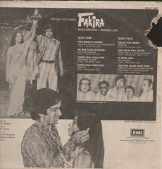 Fakira 1970 Bollywood Vinyl LP