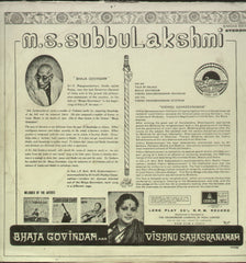 Bhaja Govindam And Vishnu Sahasranamam - Devotional Bollywood Vinyl LP