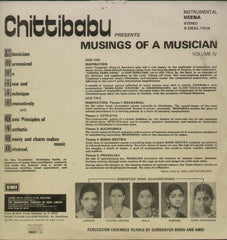 Chittibabu Musings of a Musician (Instrumental) - Instrumental Bollywood Vinyl LP