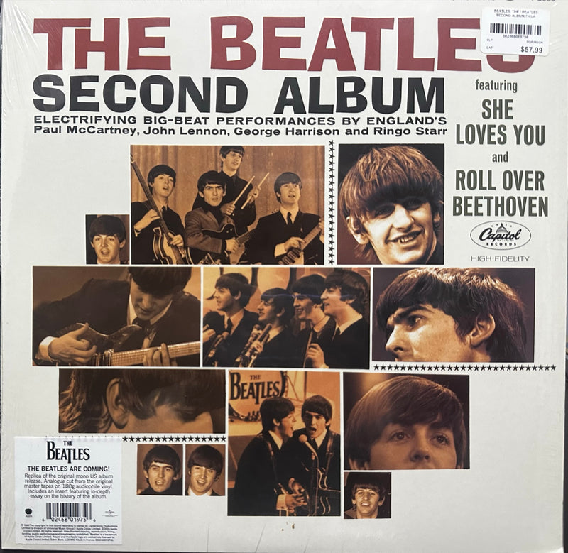 Front sleeve of The Beatles' Second Album, Capitol T 2080, sealed