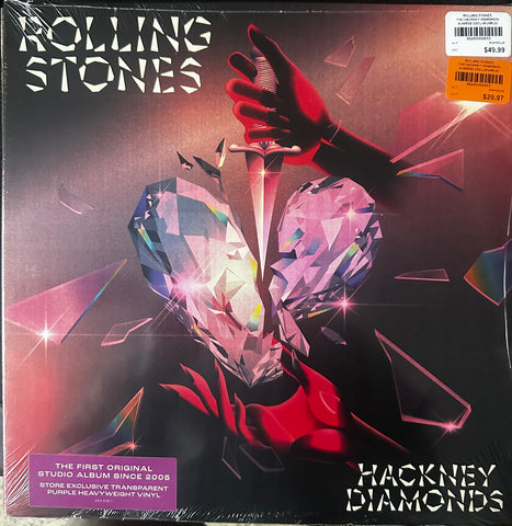 The Rolling Stones Hackney Diamonds transparent purple vinyl LP front cover