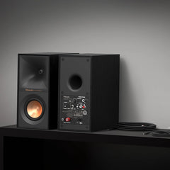 Klipsch R-40PM Powered Bookshelf Speakers with Built-in Phono Stage