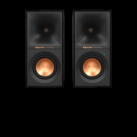Klipsch R-40PM Powered Bookshelf Speakers with Built-in Phono Stage