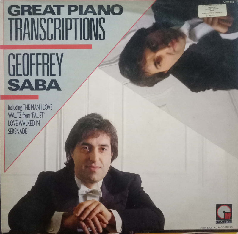 Great Piano Transcriptions — LP vinyl record cover
