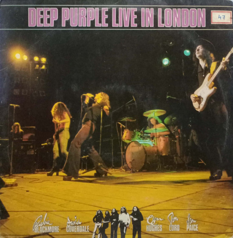 Deep Purple Live In Landon — LP vinyl record cover
