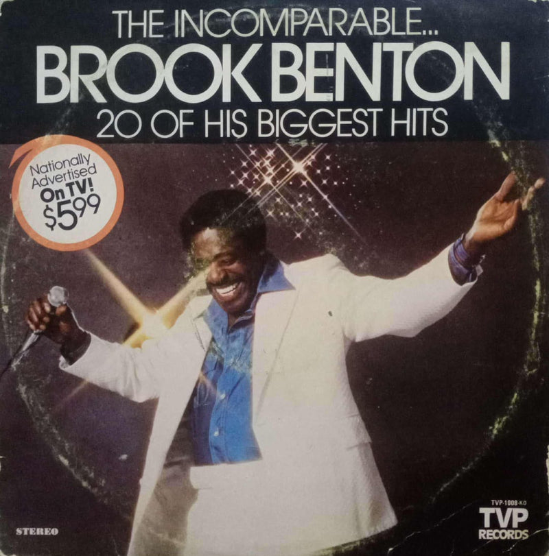 The Incomparable Brook Benton 20 Of His Biggest Hits — LP vinyl record cover