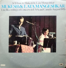 MUKESH AND LATAMANGESHKAR LIVE RECORDING OF CONCERTO IN USA AND CANADA AUGUST 1976-Hindi vinyl LP