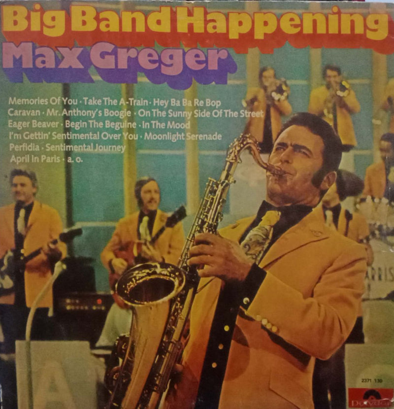 Big Band Happening Max Greger — LP vinyl record cover
