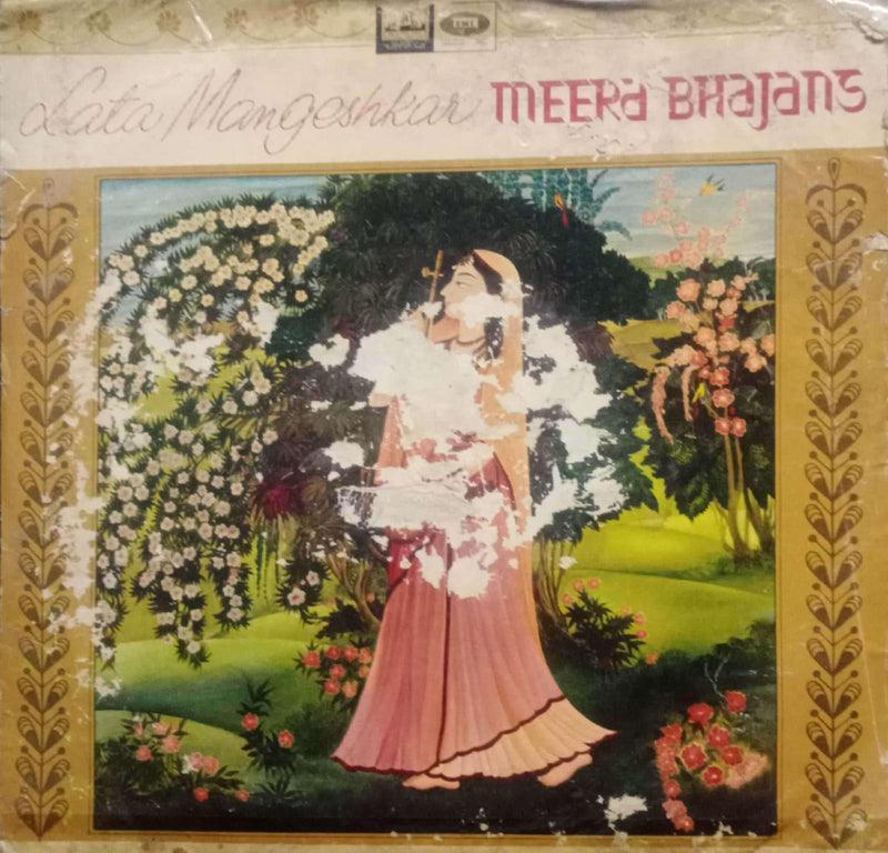 Lata Mangeshkar Meera Bhajans — LP vinyl record cover