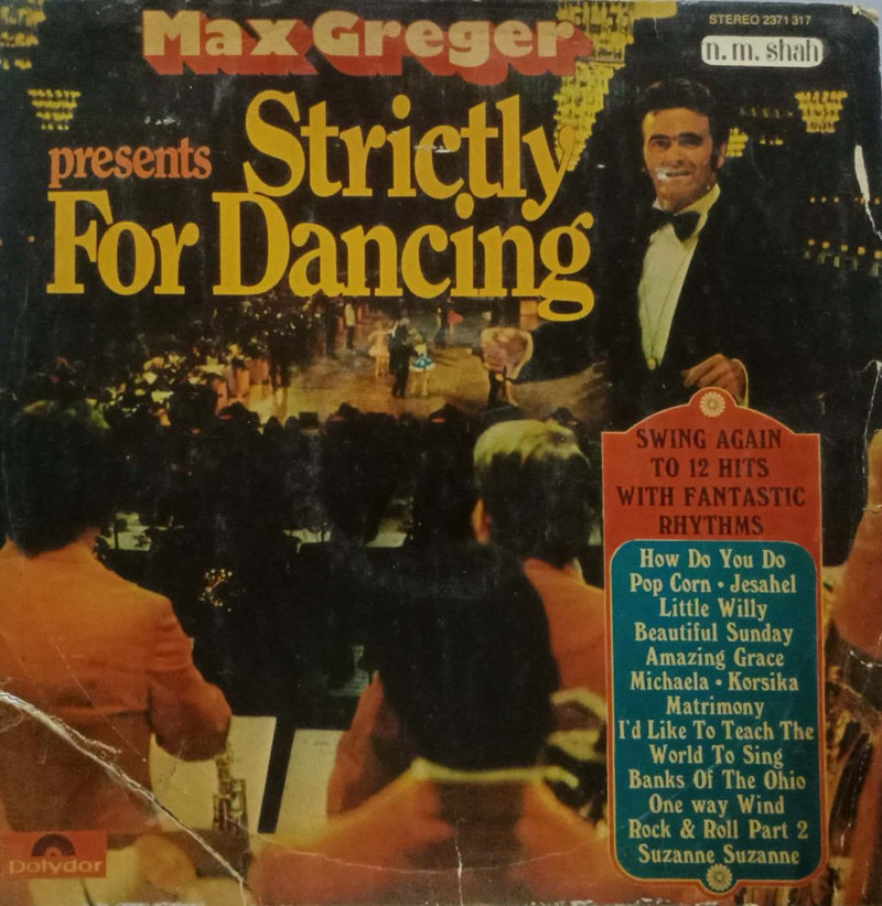 Max Greger Present Strictly For Dancing — LP vinyl record cover