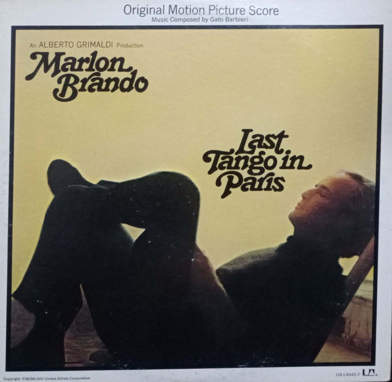 Marlon Brando Last Tango In Paris — LP vinyl record cover