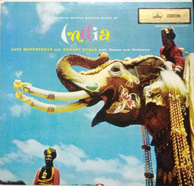 Modern Motion Picture Music Of India Lata Mangeshkar And Hemant Kumar — LP vinyl record cover