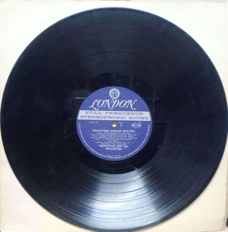 Mantovani Strauss Waltzes — LP vinyl record cover