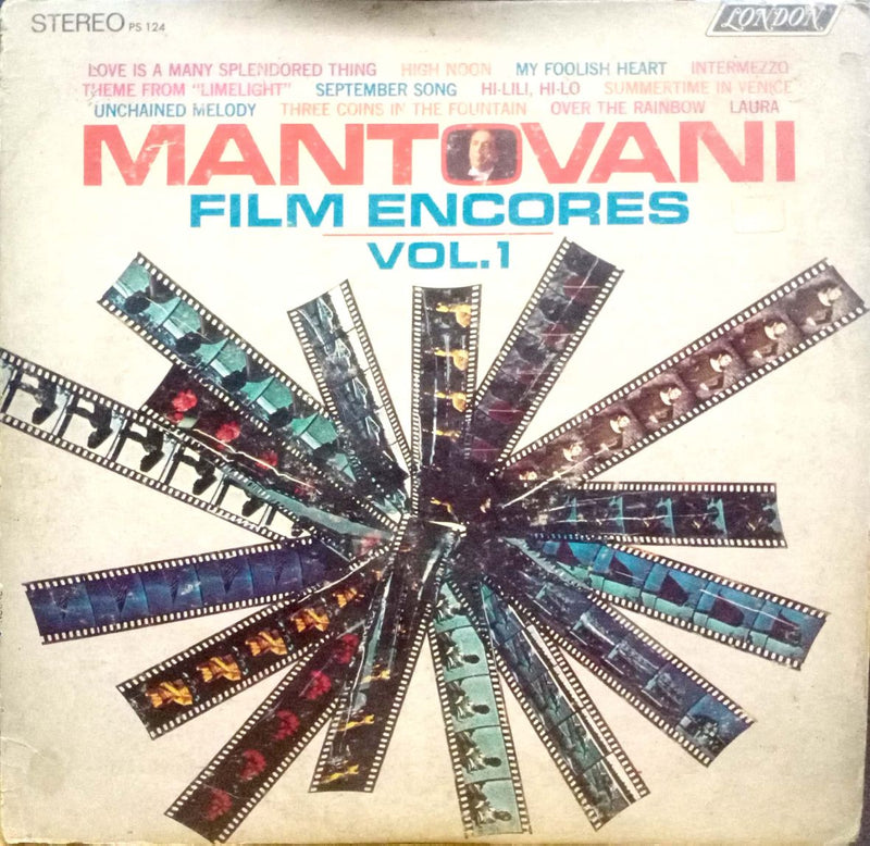Mantovani Film Encores — LP vinyl record cover