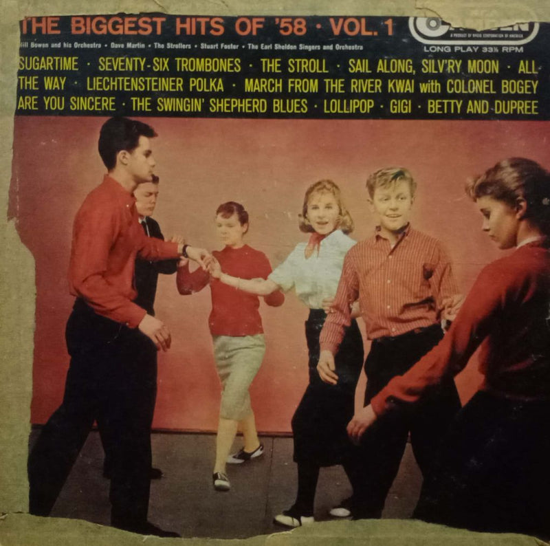 The Biggest Hits Of 58 ' Volume One — LP vinyl record cover