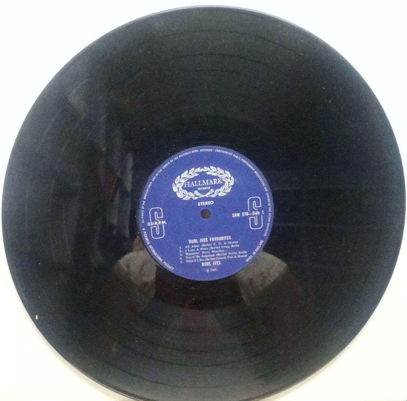 Burl Ives Favourites — LP vinyl record cover