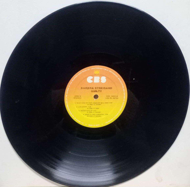 Barbra Streisand Guilty — LP vinyl record cover