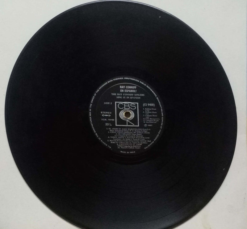 No Sleeve by Ray Conniff En Espanol — LP vinyl record cover
