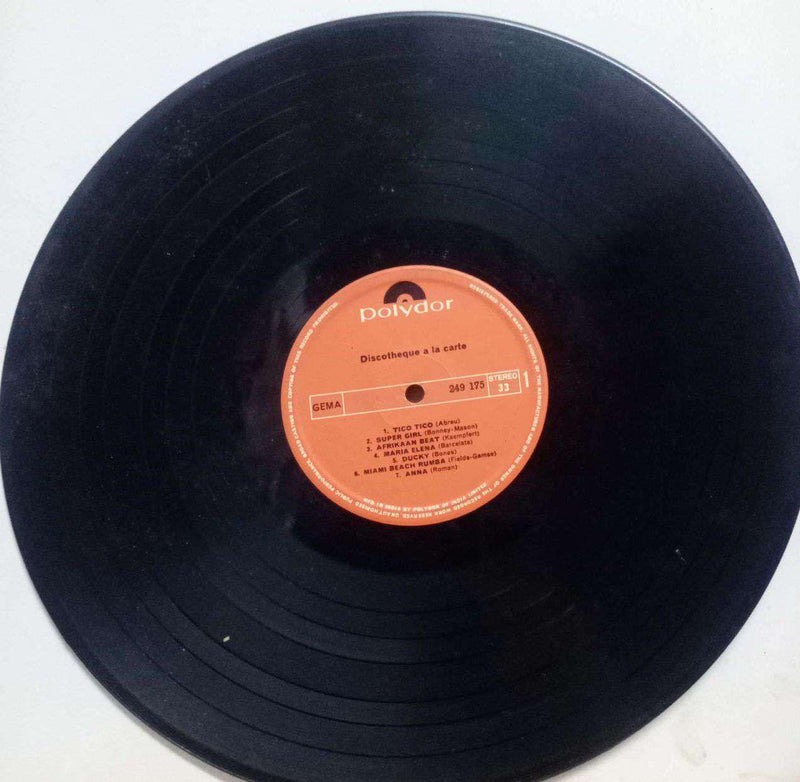 Discotheque A La Carte — disco LP vinyl record cover