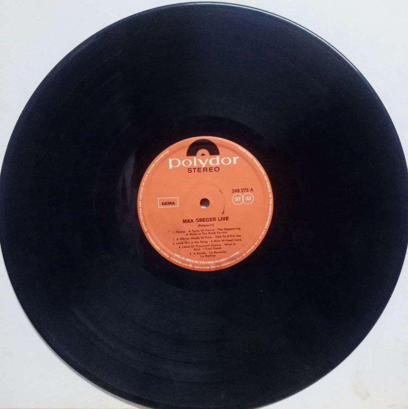 Max Greger Live — LP vinyl record cover