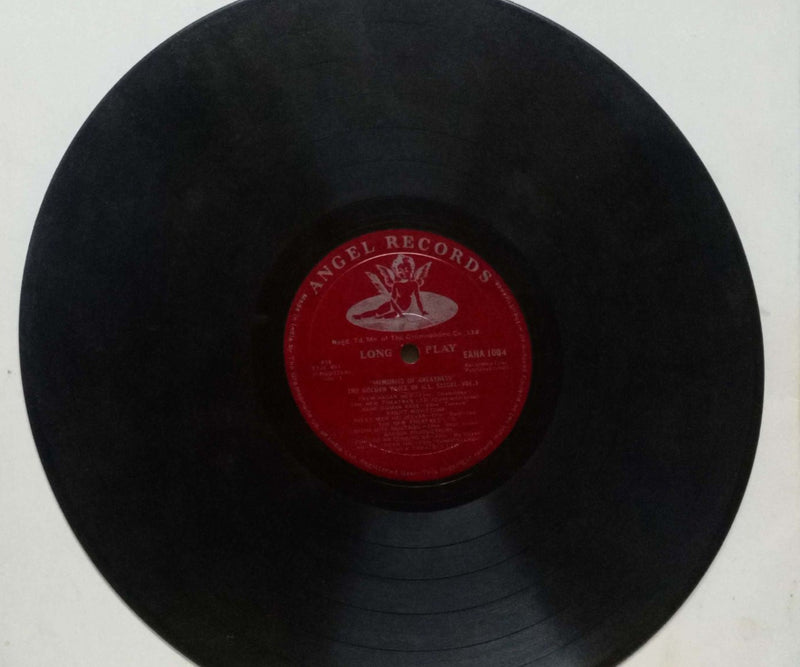 Memories Of Greatness The Golden Voice Of K.L..Saigal Vol 3 — LP vinyl record cover