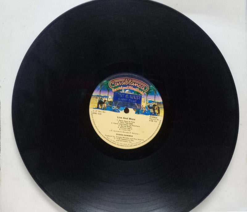 No Sleeve by Live And More Donna Summer — LP vinyl record cover
