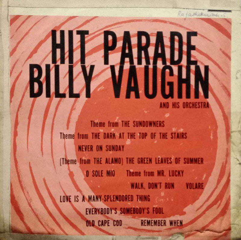 Hit Parade Billy Vaughn — LP vinyl record cover