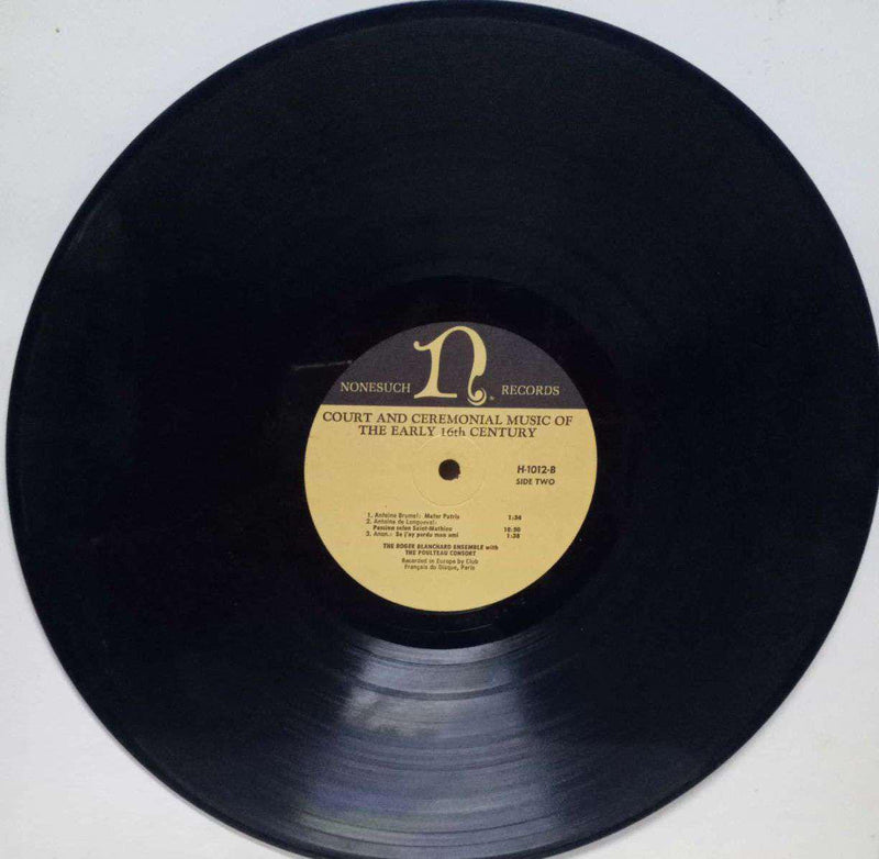 Count And Ceremonial Music Of The Early 16Th Century — LP vinyl record cover