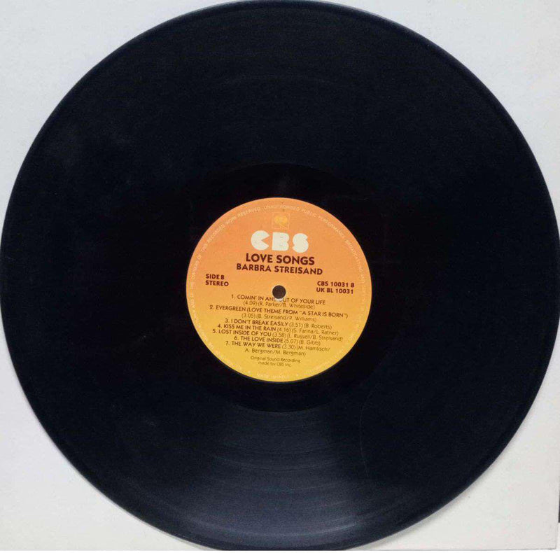 Love Songs Barbra Streisand — LP vinyl record cover