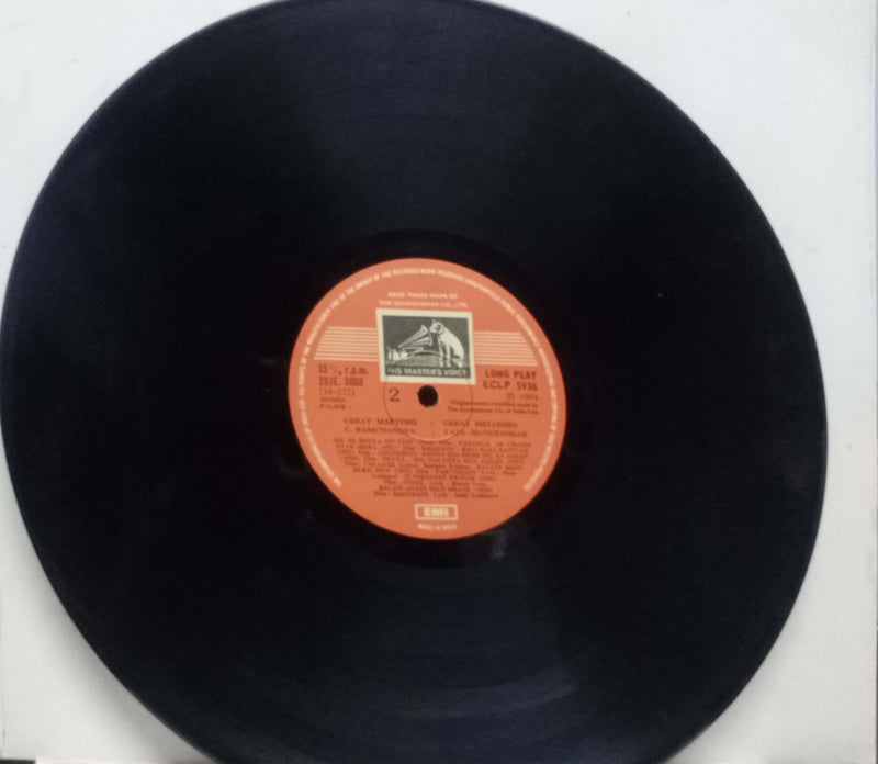 Great Maestro C Ramachandra, Great Melodies Lata Mangeshkar — LP vinyl record cover