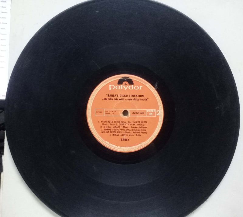 Babla'S Disco Sensation — disco LP vinyl record cover