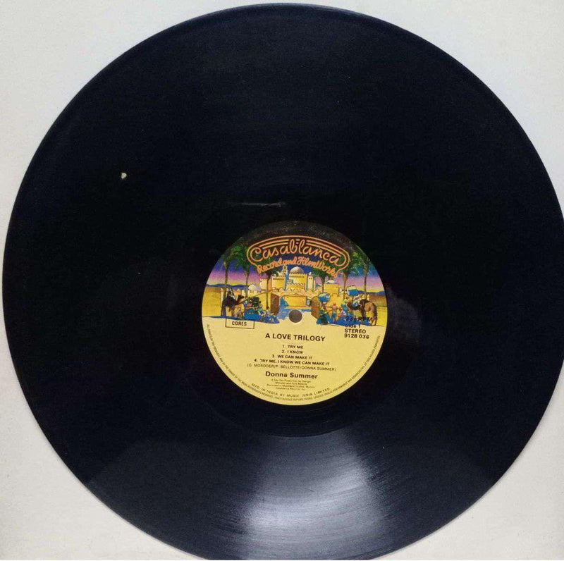 A Love Trilogy Donna Summer — LP vinyl record cover