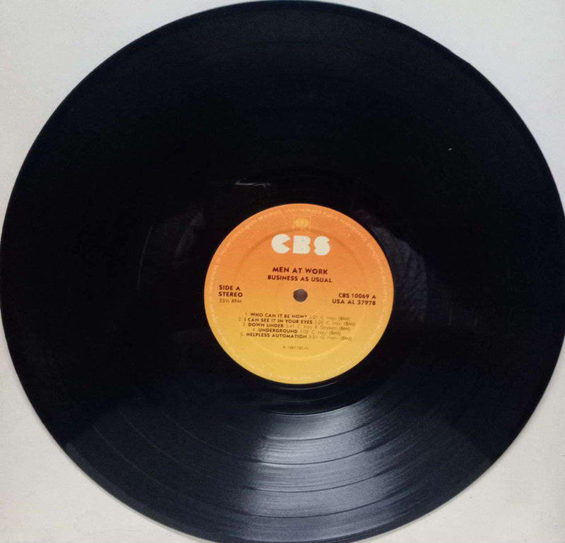 Men At Work Business As Usual — LP vinyl record cover