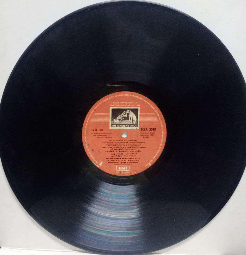Basic Vocal Sri Thyagaraja Swamy Krithis — Indian classical LP vinyl record cover