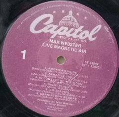 MAX WEBSTER LIVE MAGNETIC AIR - VINYL LP