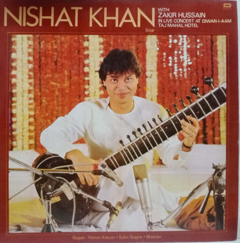Nishat Khan With Zakir Hussain — Indian classical LP vinyl record cover