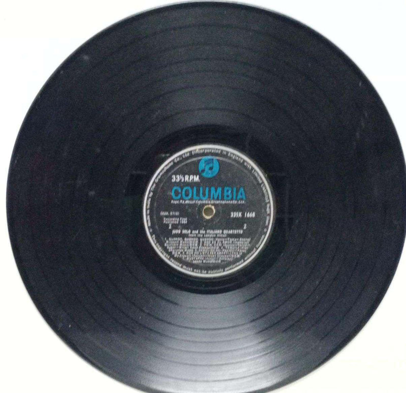 Judo Solo And The Italiano Quartetto — LP vinyl record cover