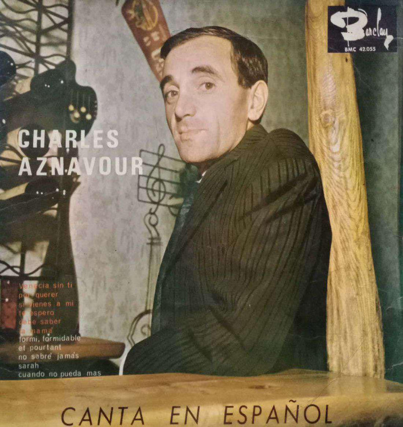 Charles Aznavous Canta En Espanol — LP vinyl record cover