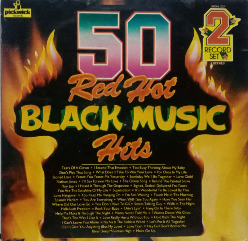 50 Red Hot Black Music Hits — LP vinyl record cover
