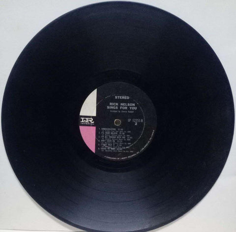 RICK NELSON SINGS FOR YOU - ENGLISH VINYL LP