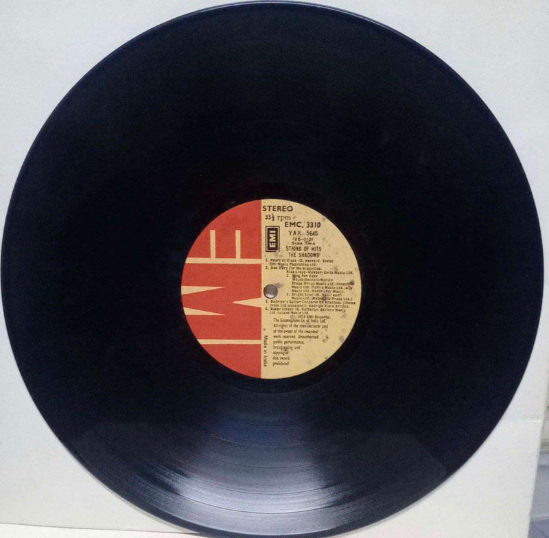 String Of Hits The Shadows — LP vinyl record cover