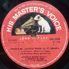 CONCERTO NO 2 IN B FLAT MAJOR OP 83(BRAHMS)- ENGLISH VINYL LP