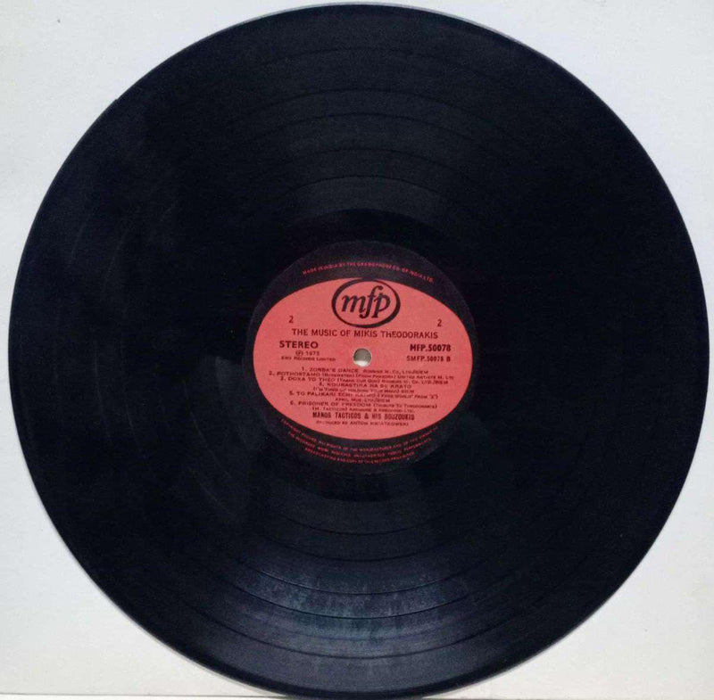 The Music Of Mikis Theodorakis — LP vinyl record cover