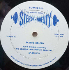 RAVEL'S BOLERO - ENGLISH VINYL LP