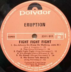 ERUPTION FIGHT FIGHT FIGHT - ENGLISH VINYL LP