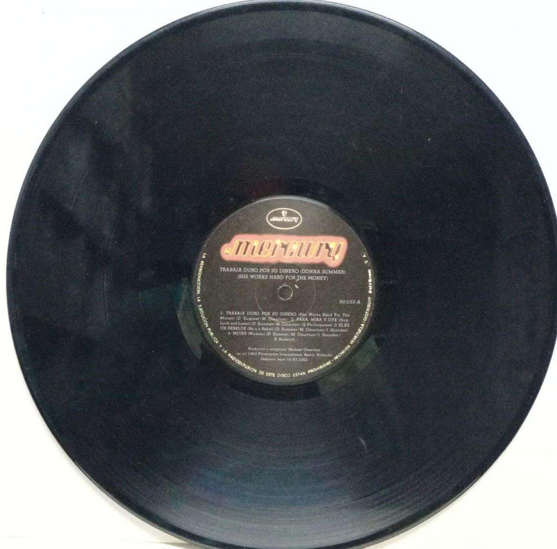 Trabaja Duro Por Su Dinero (Donna Summer) — LP vinyl record cover